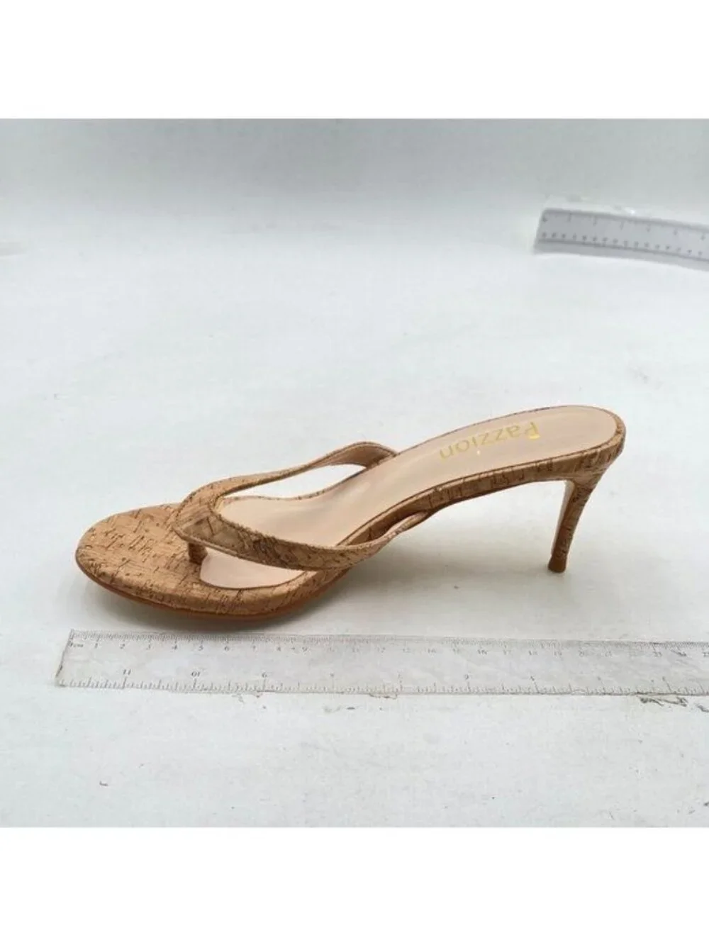 Pazzion Womens Fashion Flip Flops Open Toe Low Heels Thong Sandals Natural Cork